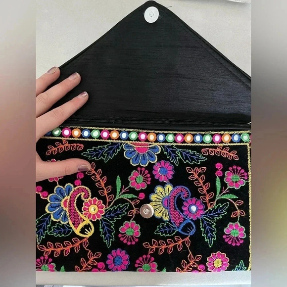 🐘 Made in India🐘/Stunning embroidered bag/ Elephant & floral detail/ Colourful - Picture 4 of 12